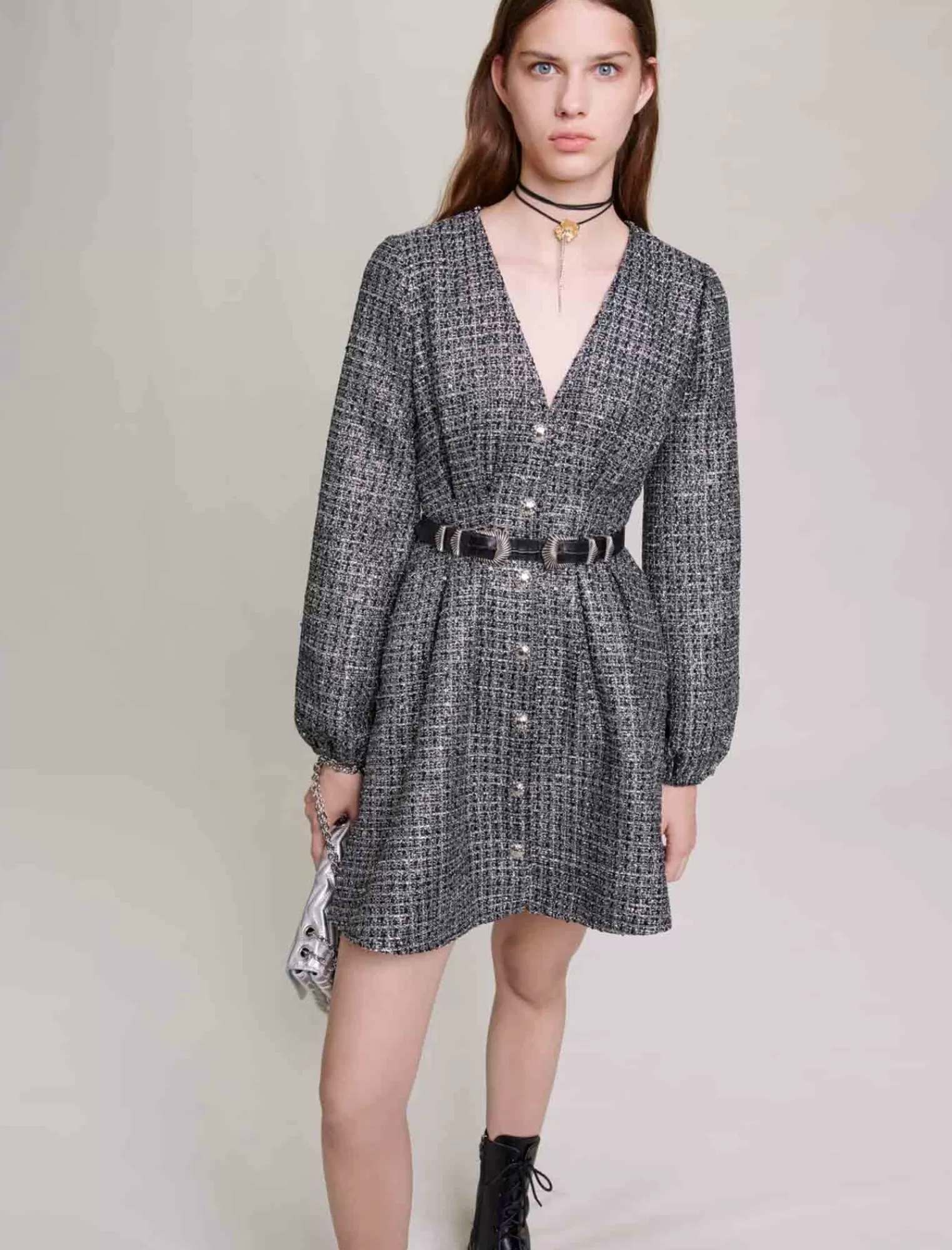 Women Maje Short Glittery Dress