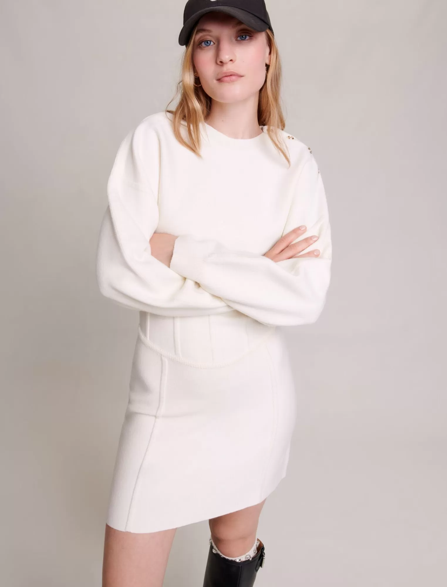 Women Maje Short Knitted Dress