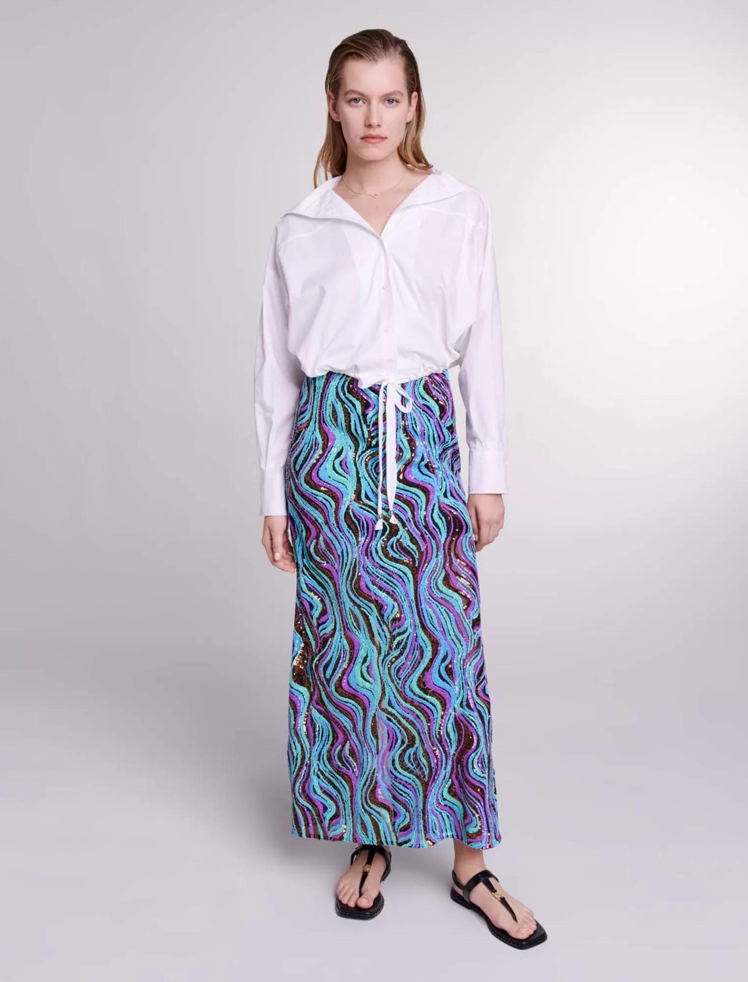 Women Maje Short Oversized Cotton Shirt
