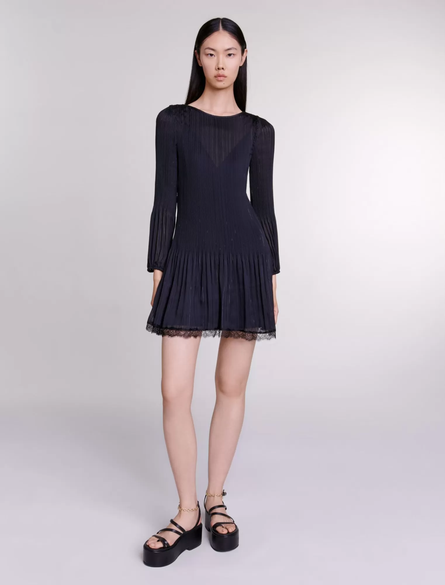 Women Maje Short Pleated Dress