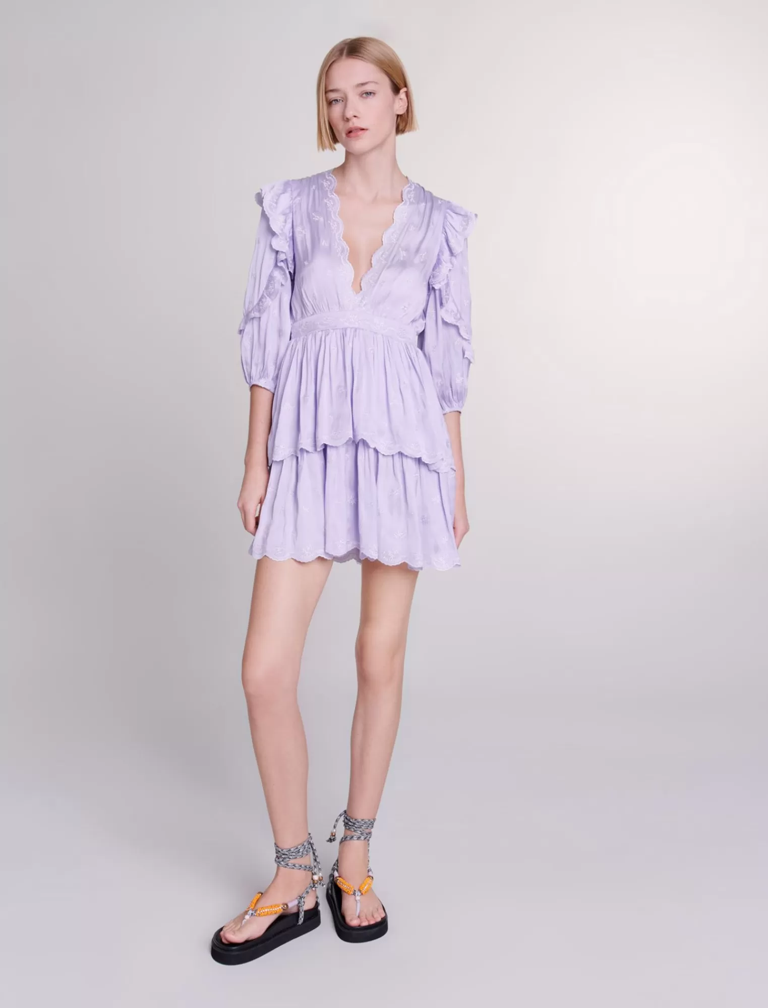 Women Maje Short Pleated Dress