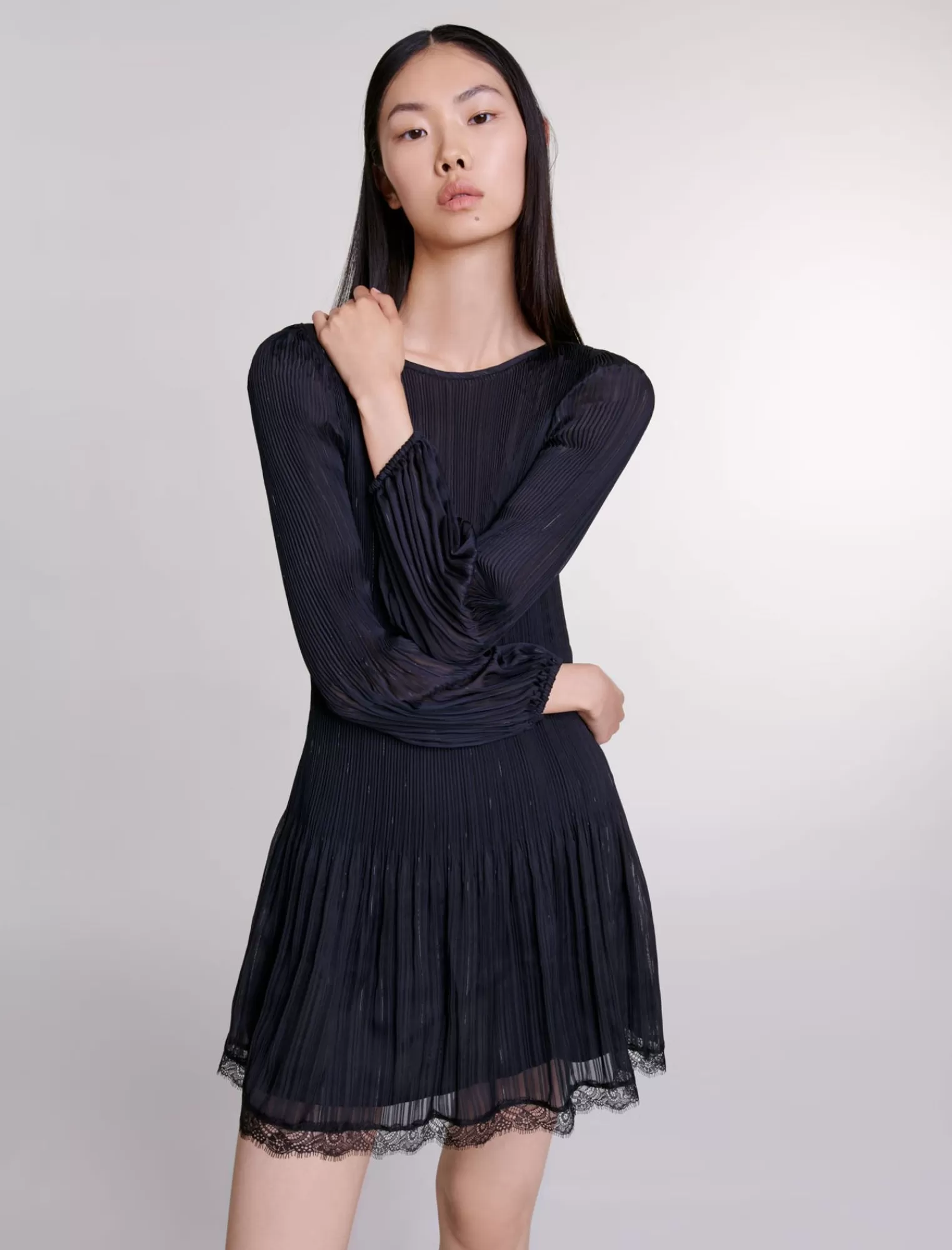 Women Maje Short Pleated Dress