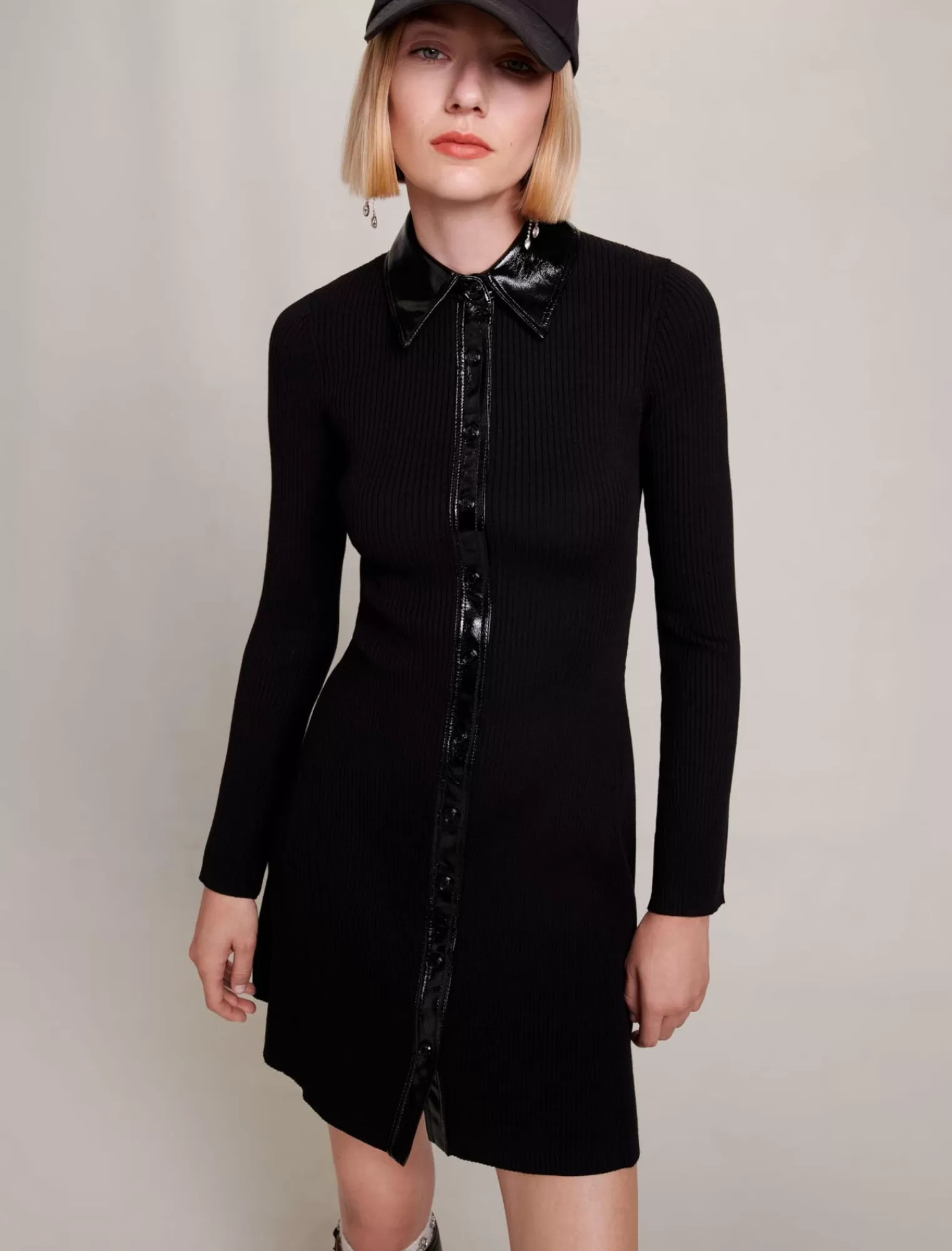 Women Maje Short Rib Knit Dress
