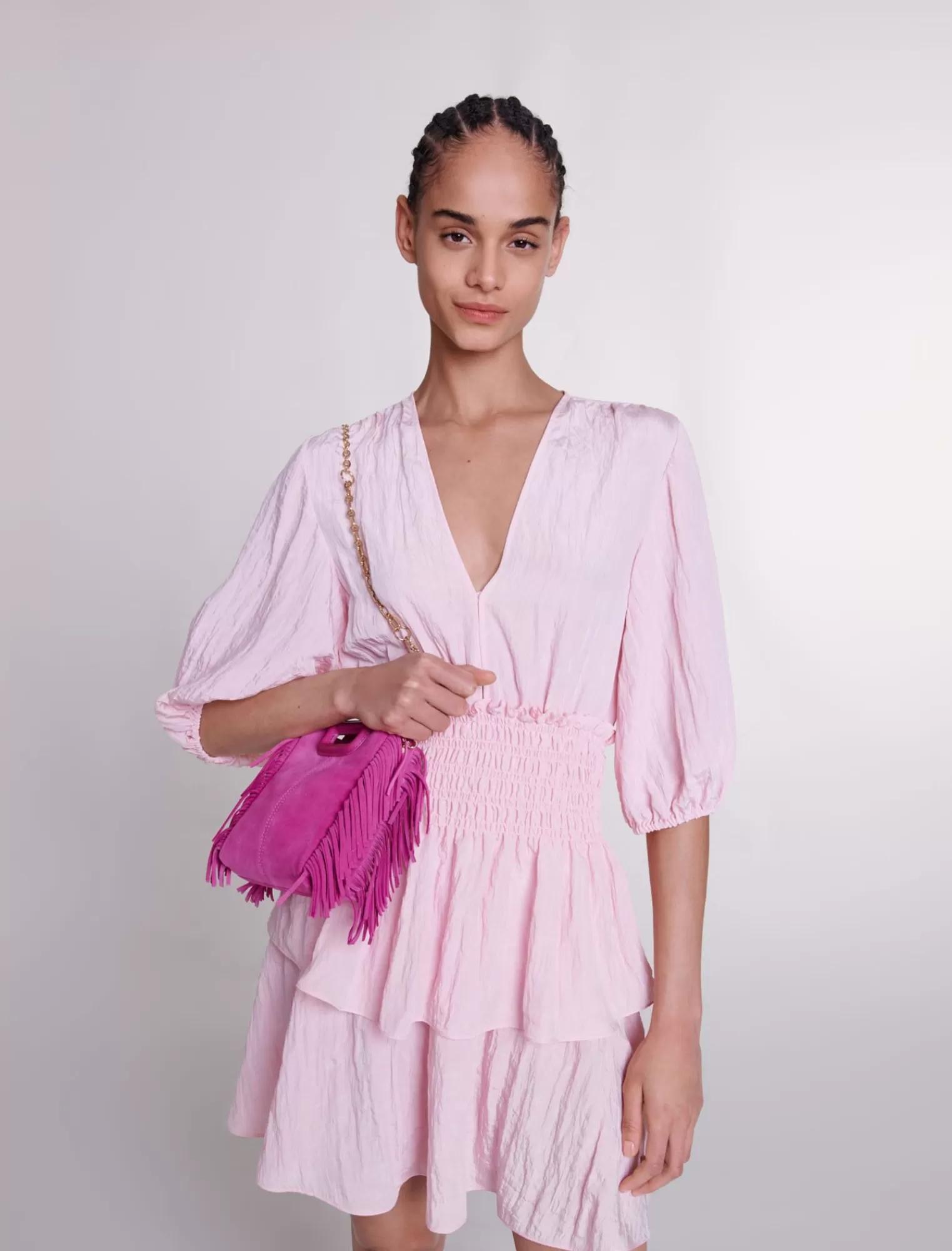Women Maje Short Ruffled Dress