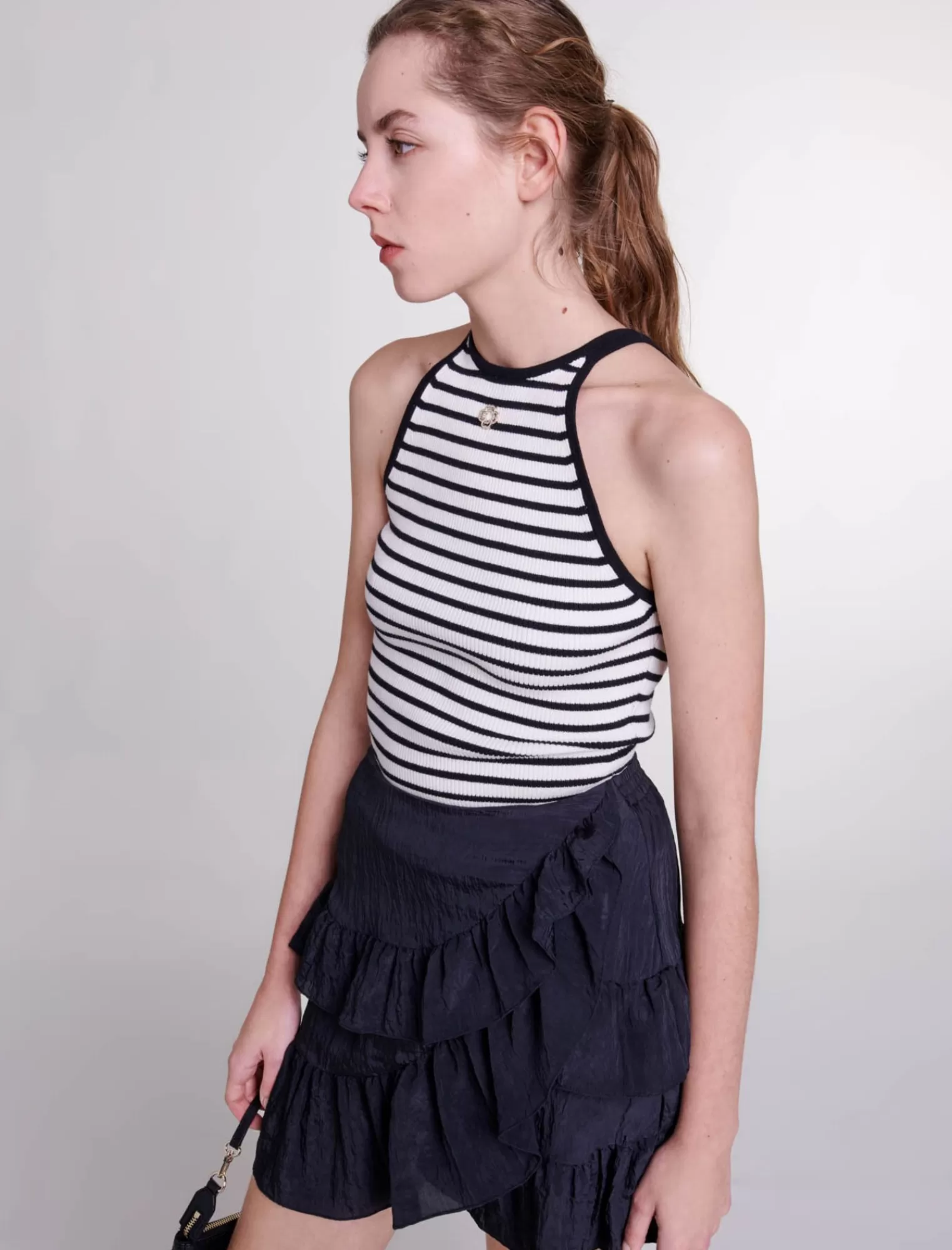 Women Maje Short Ruffled Skirt