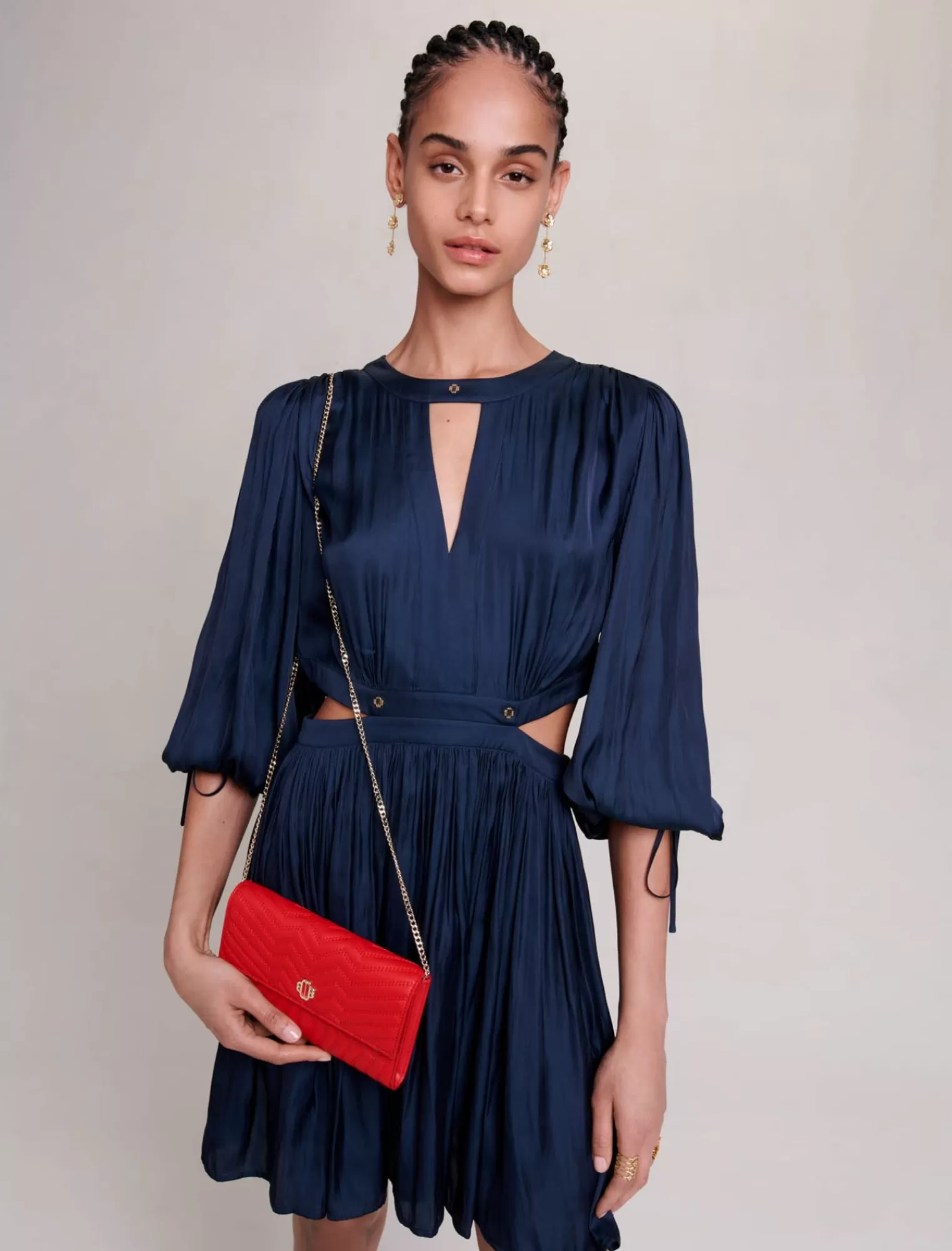 Women Maje Short Satin Dress