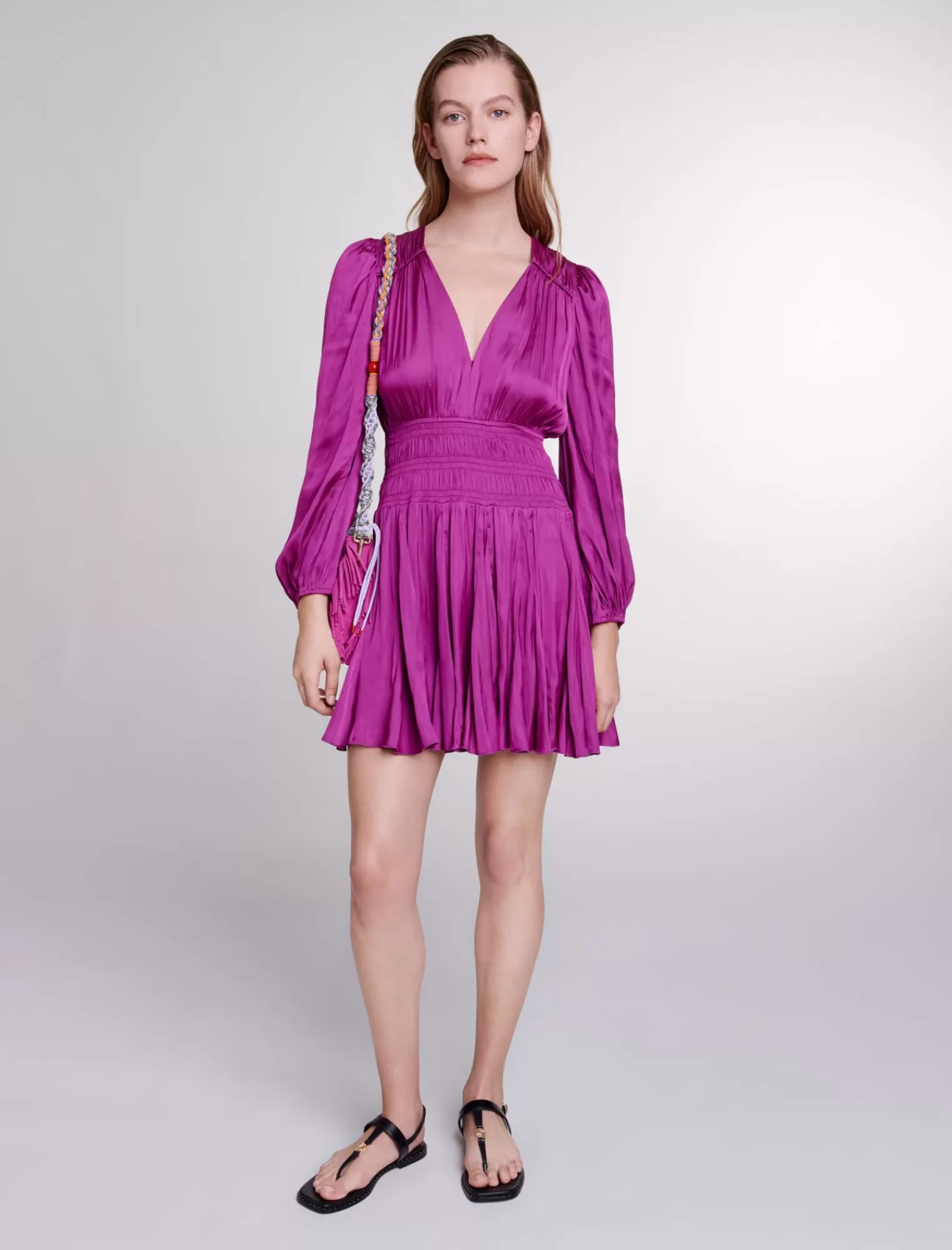Women Maje Short Satin Dress