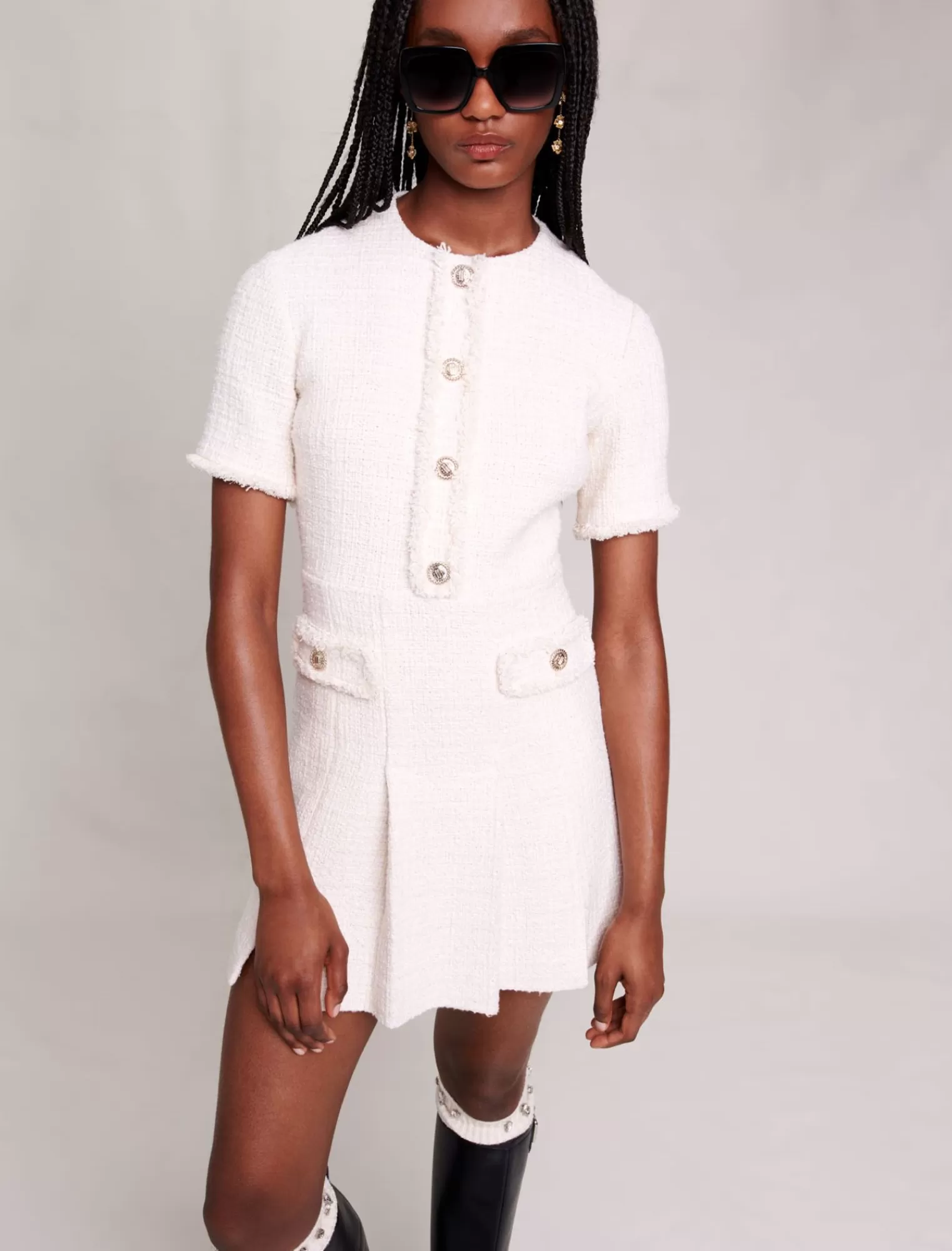 Women Maje Short Tweed Dress