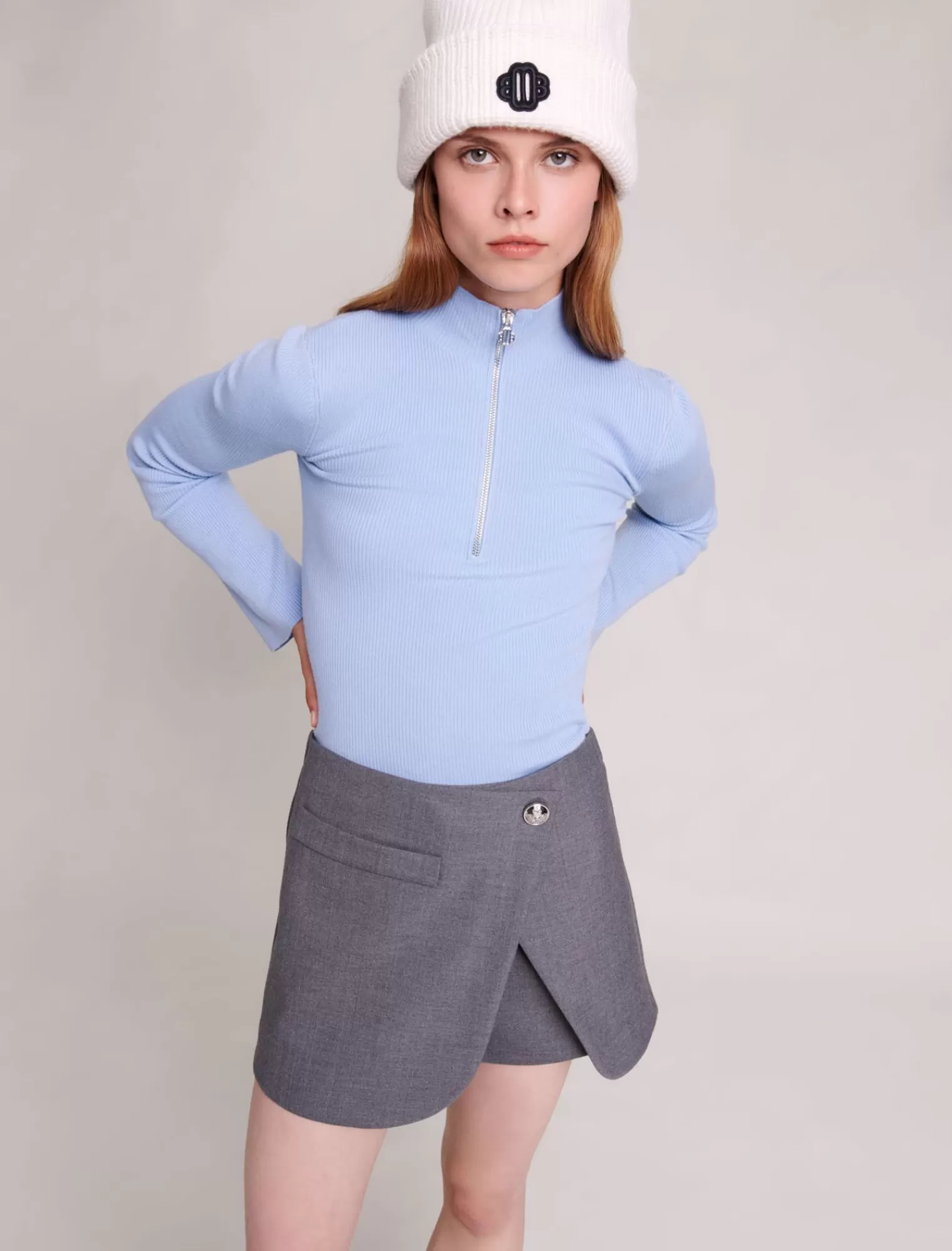 Women Maje Short Wraparound Skirt