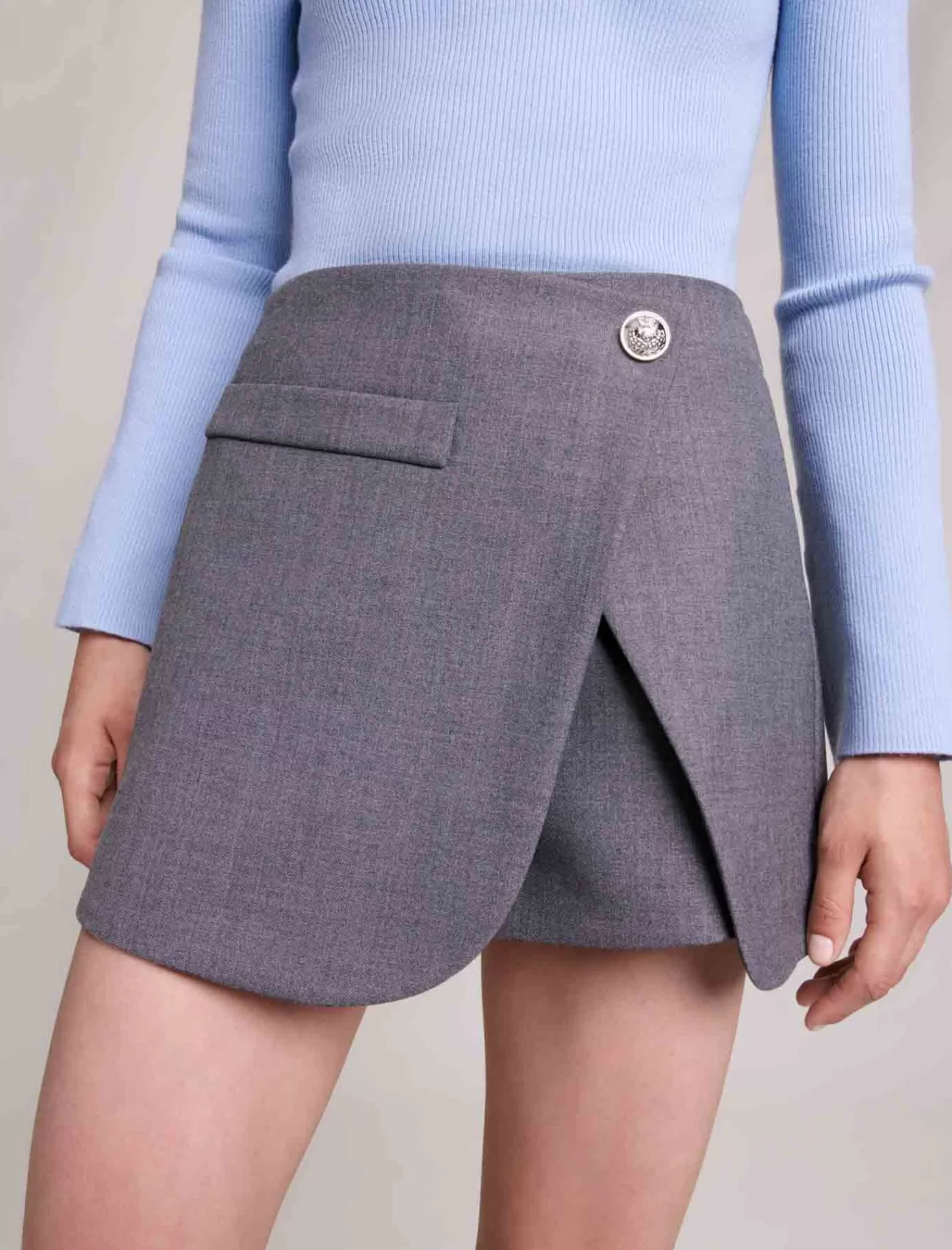 Women Maje Short Wraparound Skirt