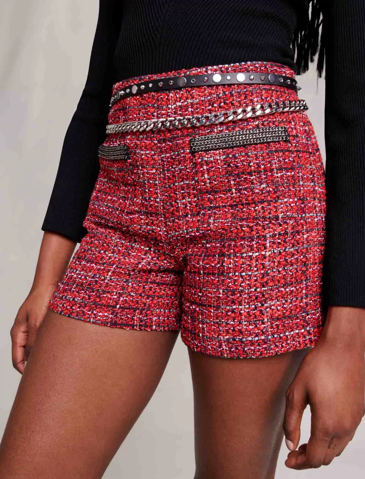 Women Maje Shorts In Tweed