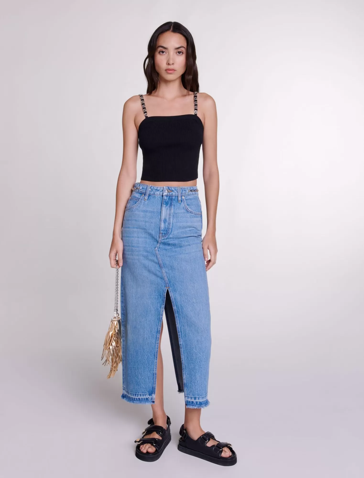 Women Maje Sleeveless Crop Top
