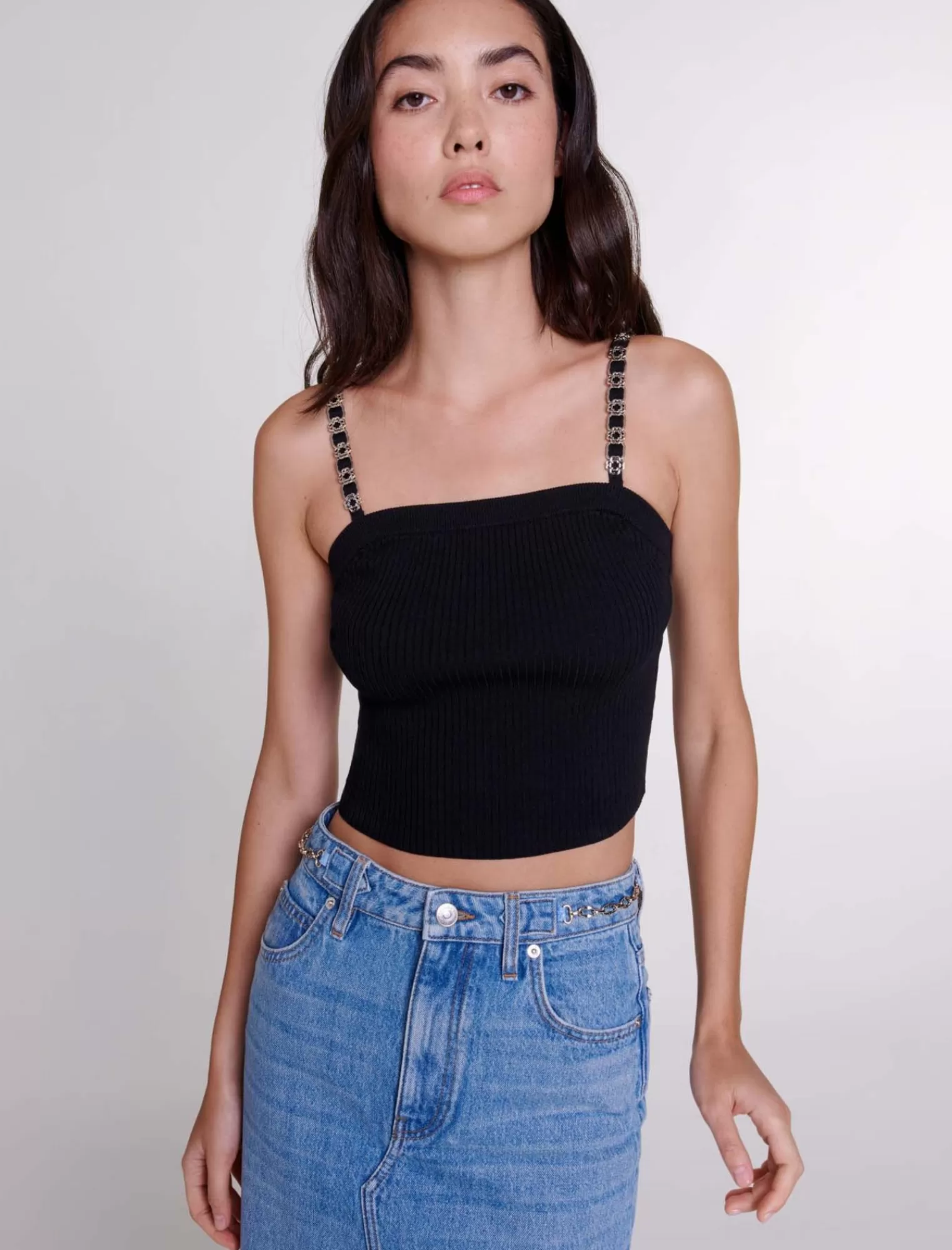 Women Maje Sleeveless Crop Top