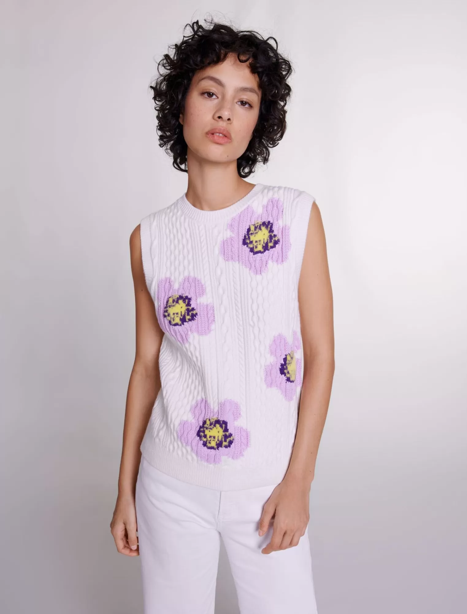 Women Maje Sleeveless Floral Jumper