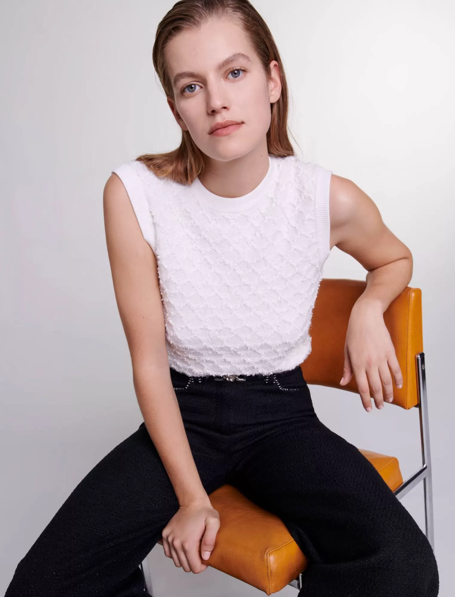 Women Maje Sleeveless Knit Sweater