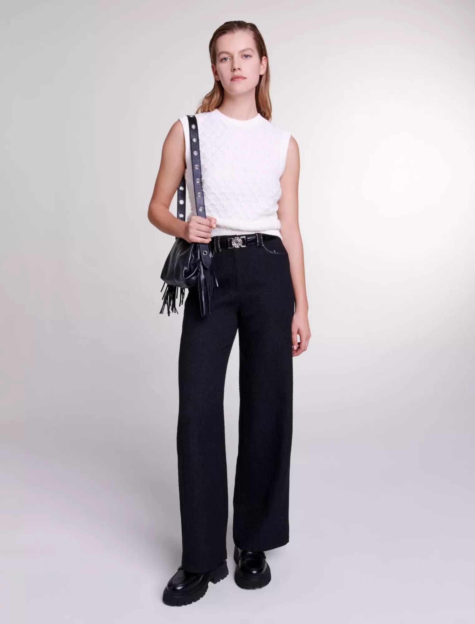 Women Maje Sleeveless Knit Sweater