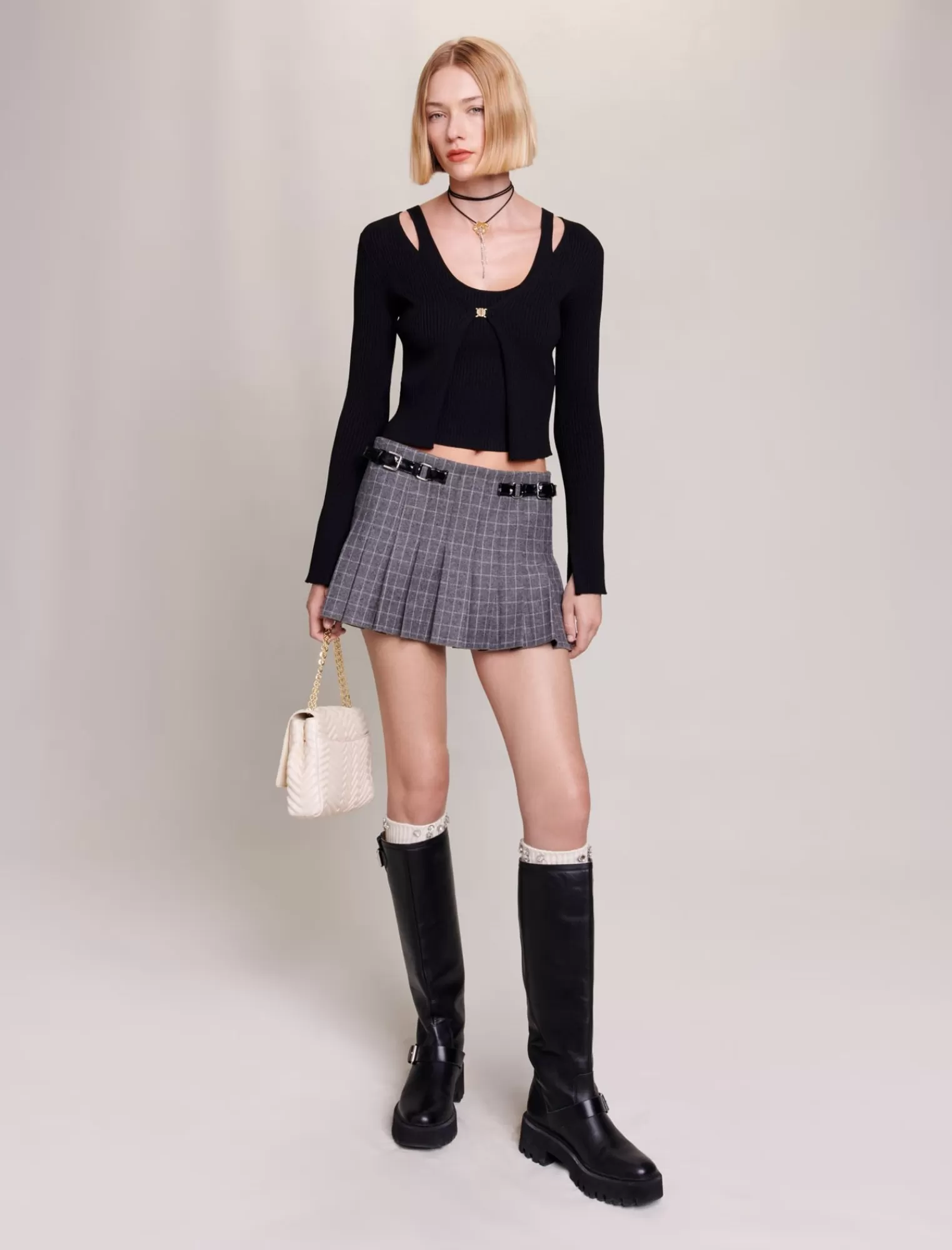 Women Maje Stretch Knit Twin Set
