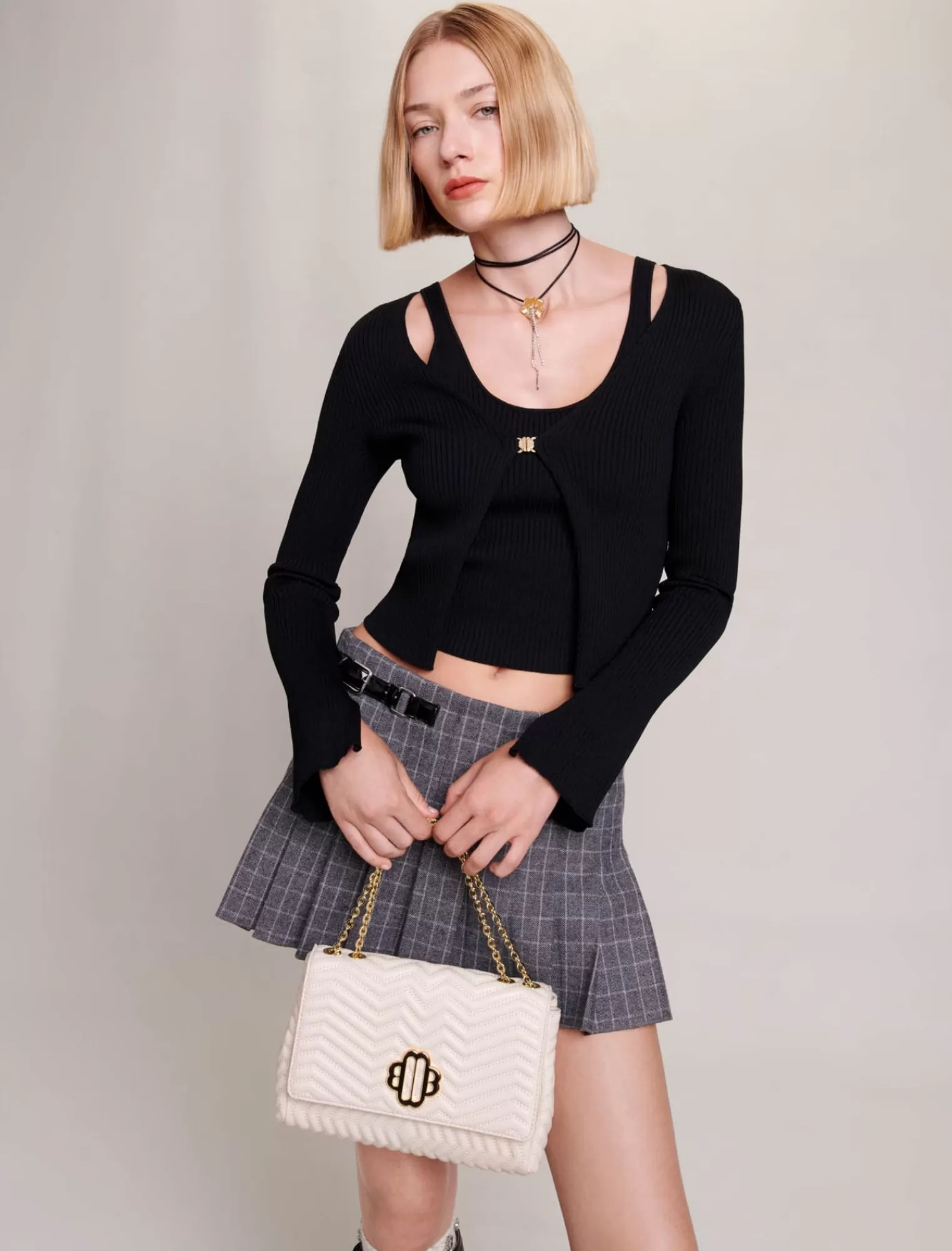 Women Maje Stretch Knit Twin Set