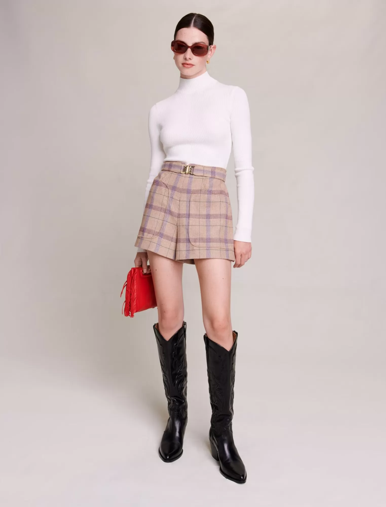 Women Maje Structured Shorts