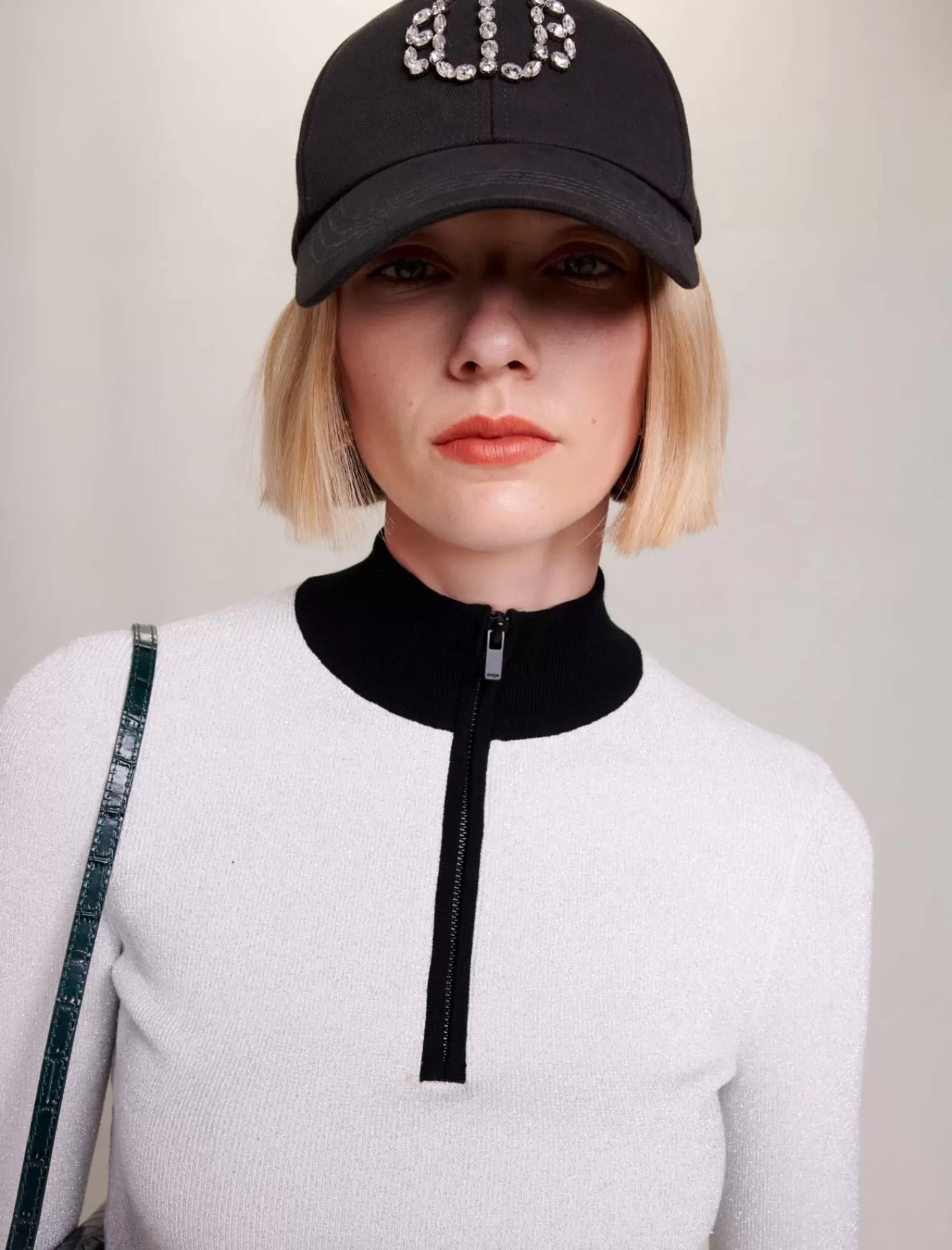 Women Maje Sweater With Zipped Neckline