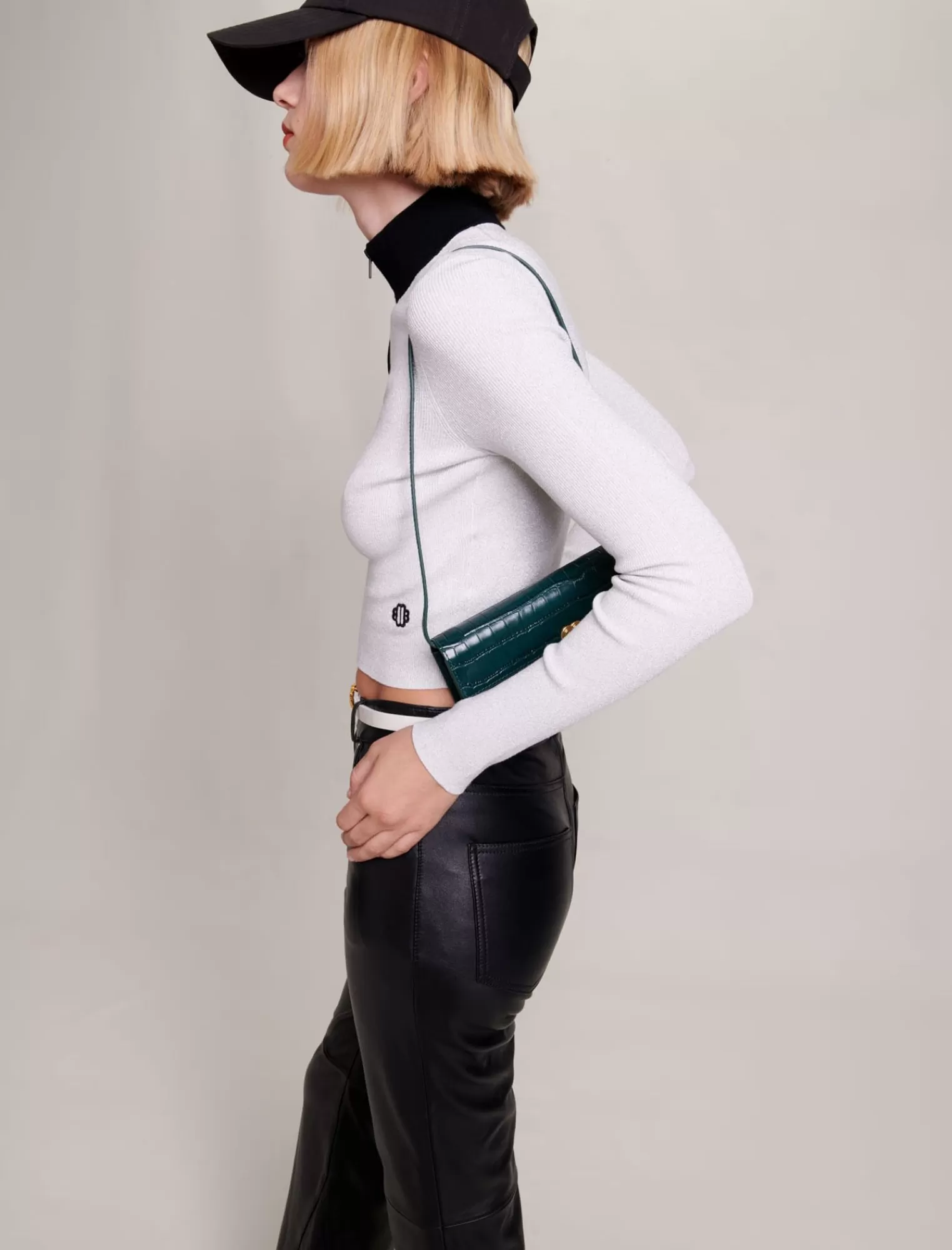 Women Maje Sweater With Zipped Neckline