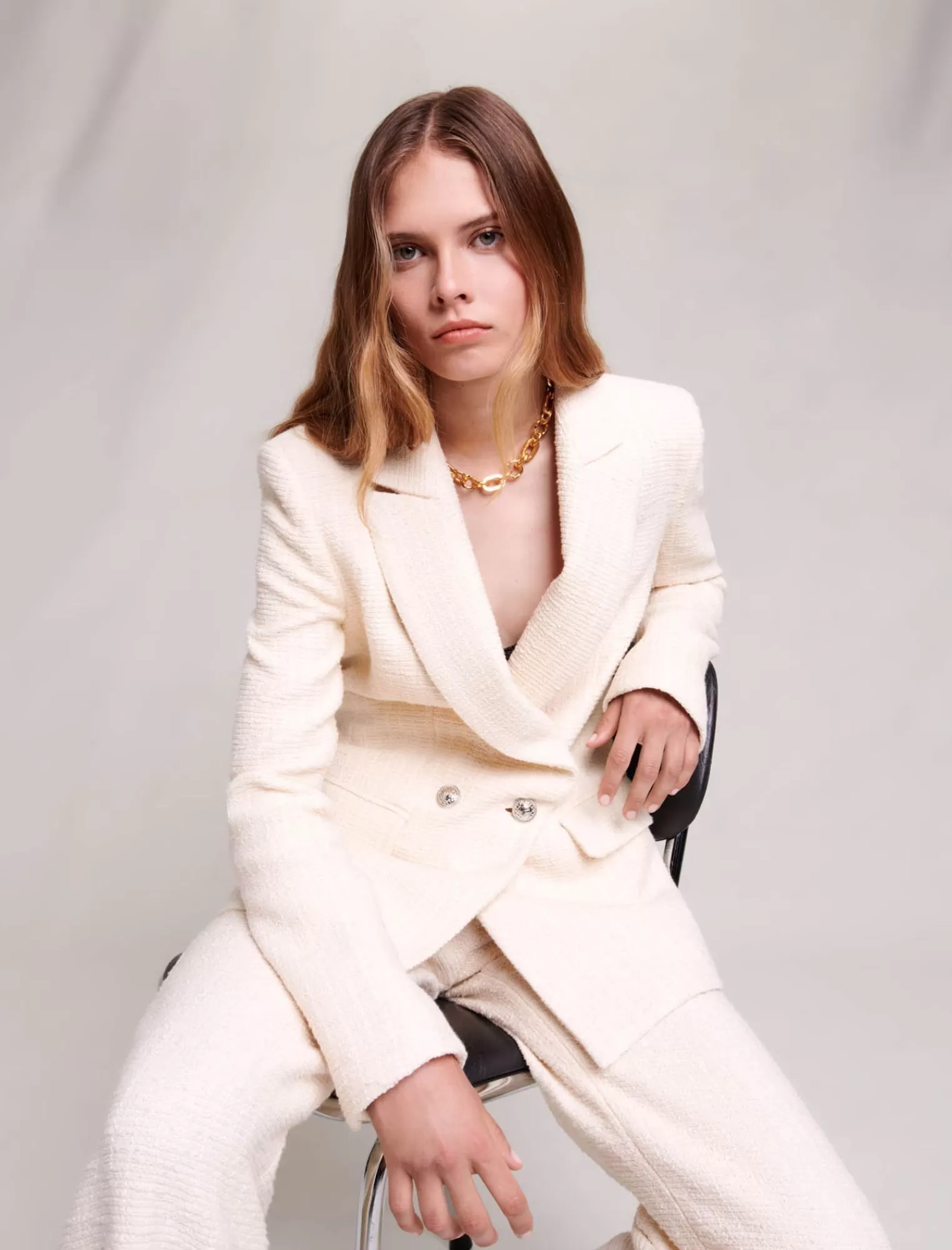 Women Maje Tweed Blazer