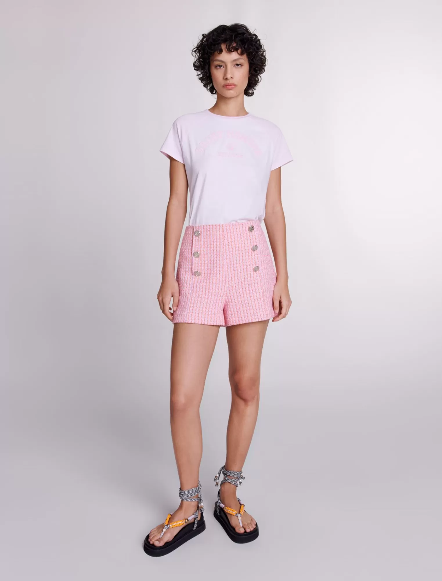 Women Maje Tweed Shorts