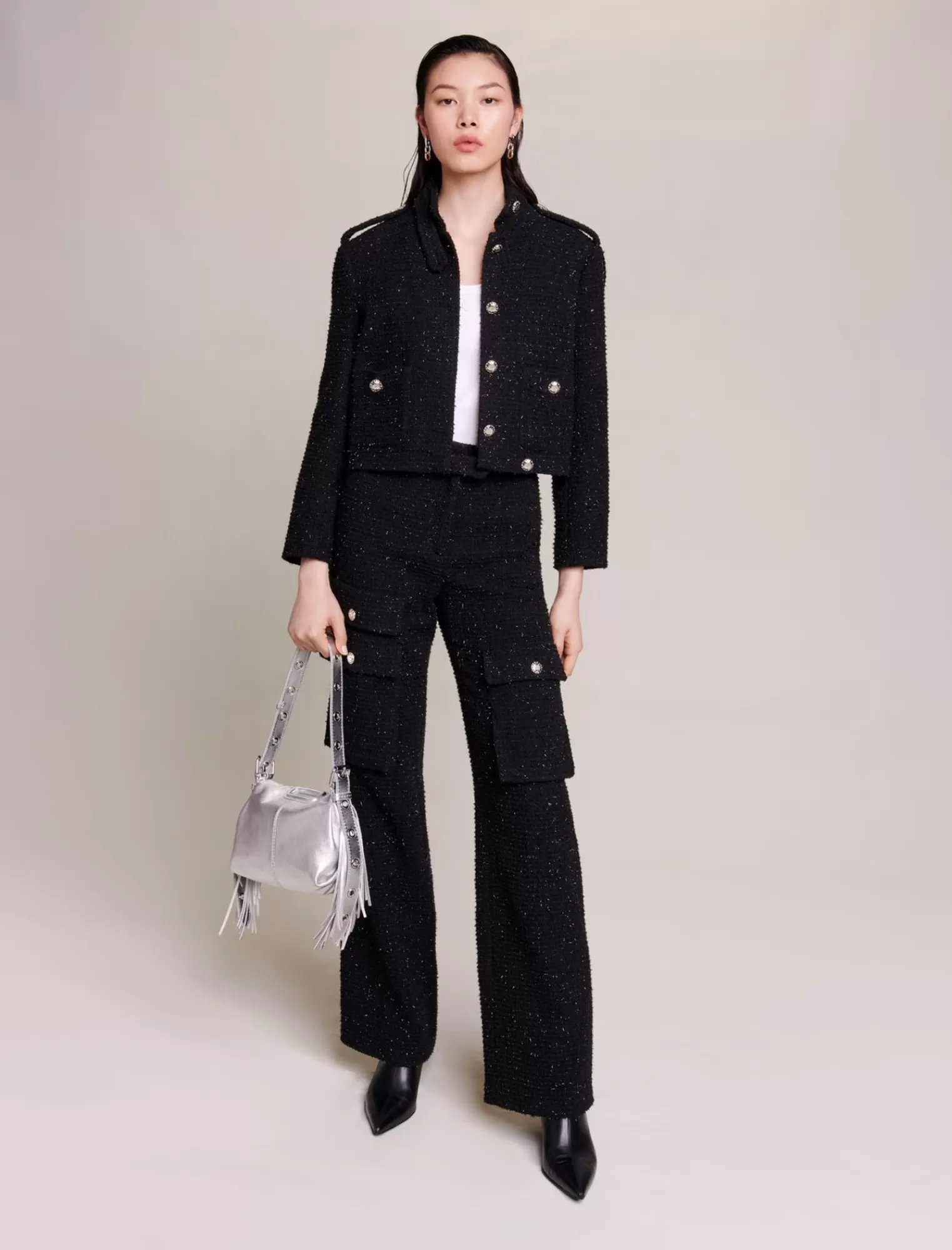 Women Maje Tweed Trousers