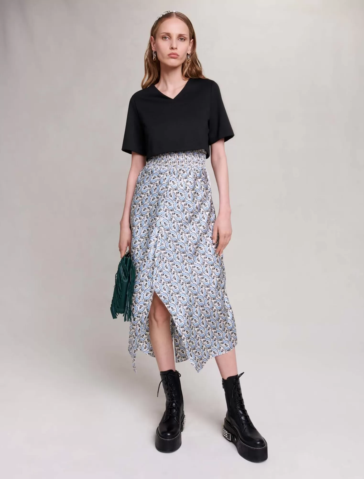 Women Maje Two In One Floral Dress