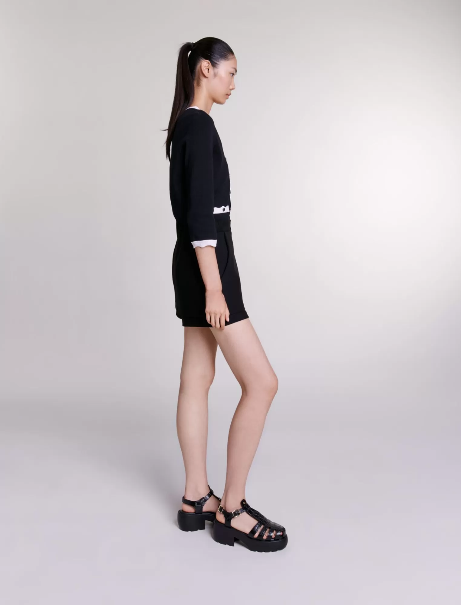 Women Maje Two Tone Cardigan