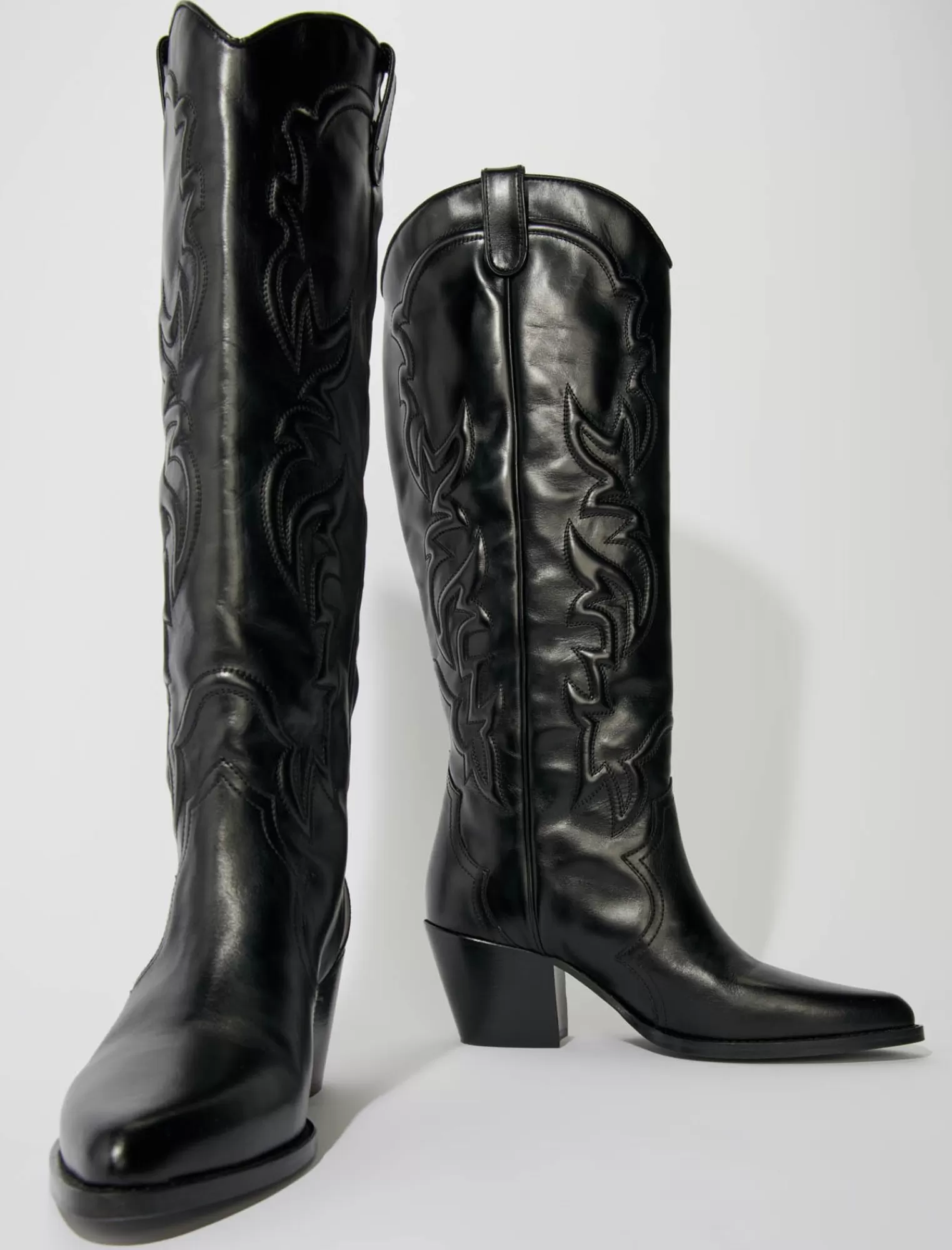 Women Maje Western Leather Boots