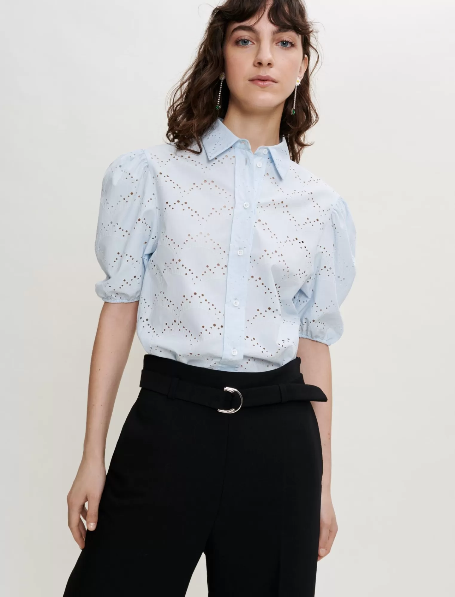 Women Maje Wide Belted Trousers