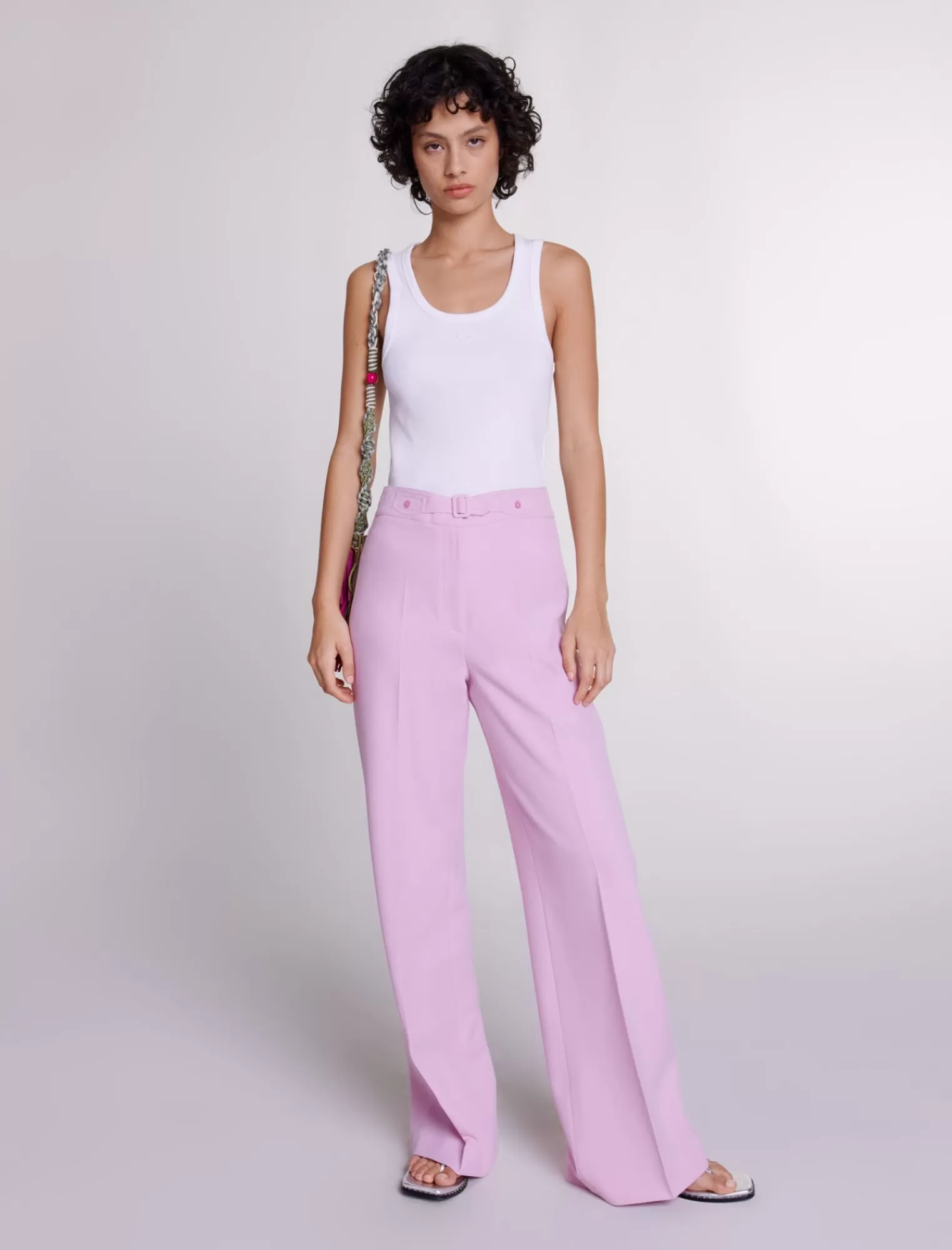Women Maje Wide Leg Suit Trousers