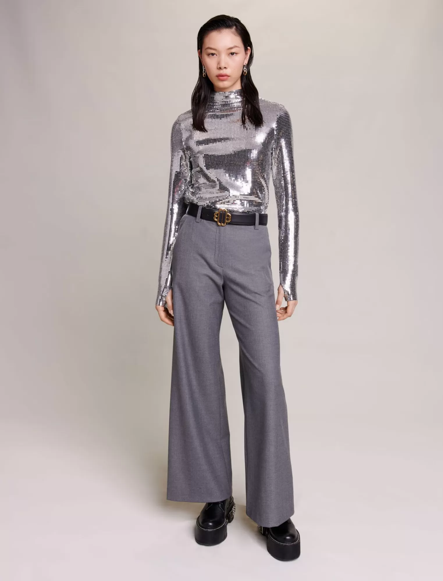 Women Maje Wide Leg Trousers
